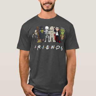 Horror Friends Skeleton Zombie Pumpkin Mummy Hallo T-Shirt