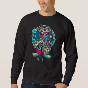 Horror Geisha Skull Demon Mask Japanese Design Sweatshirt