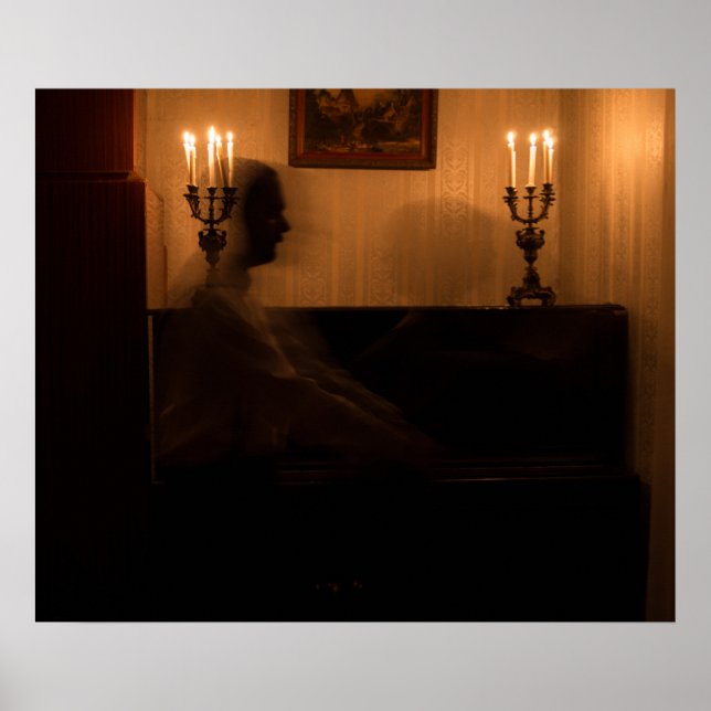Horror ghosts in room. dancing couple poster (Front)