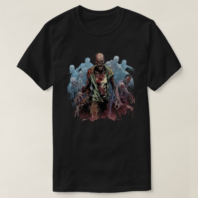 Horror Ghosty Halloween T-Shirt (Design Front)