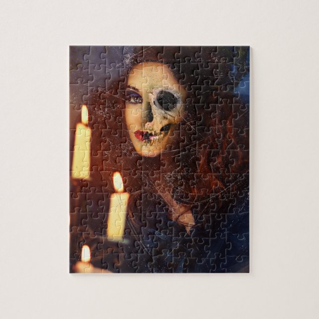 Horror Girl Candle Freak Creepy Horror Jigsaw Puzzle (Vertical)