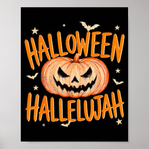 Horror Hallelujah Pumpkin For Men Women Kids Poster