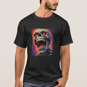 Horror Halloween Spooky Skull Vintage 80s 90s T Sh T-Shirt