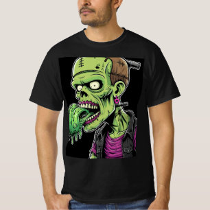 Horror Halloween Zombie: Frankenstein's Pizza T-Shirt