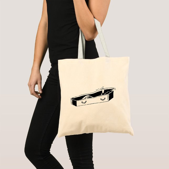 Horror Hand Emerging from Coffin Tote Bag (Creator Uploaded)