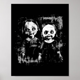 Horror Haunted Doll Creepy Toy Halloween Goth Alt Poster