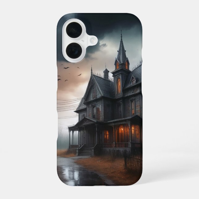 Horror house modern  iPhone 16 case (Back)