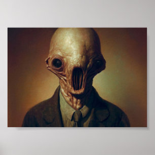 Horror in a Suit Portrait Poster