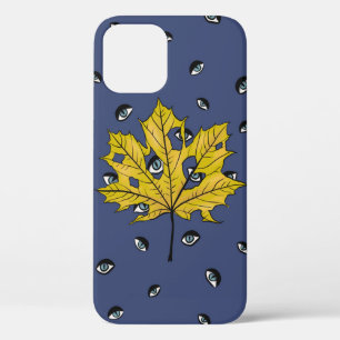 Horror Leaf Creepy Botanical Art iPhone 12 Case