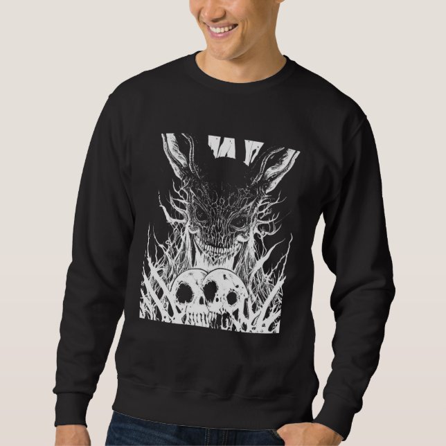 Horror Lucifer Hell Occult Devil Death Metal Satan Sweatshirt (Front)