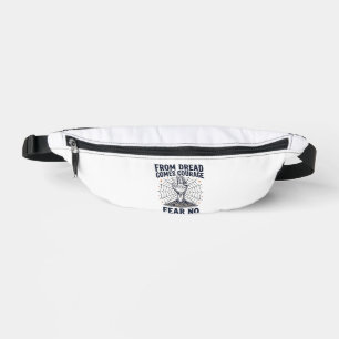 Horror Motivation Shirt With Undead Courage Quote Bum Bags