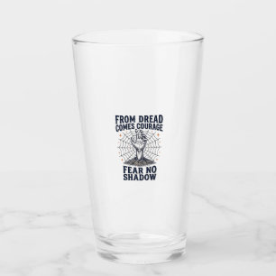 Horror Motivation Shirt With Undead Courage Quote Glass