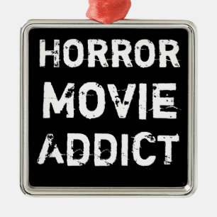 Horror Movie Addict Black Christmas Ornament