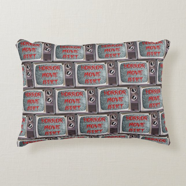 Horror Movie Addict Decorative Cushion (Front)
