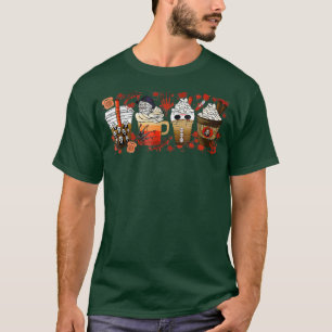 Horror Movie Coffee Halloween Spooky Season Fall C T-Shirt