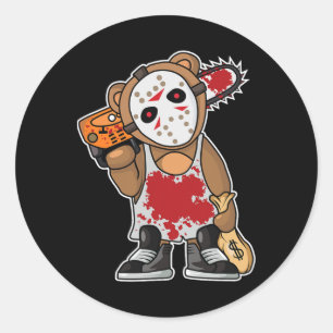 Horror Movie Monster Lazy Halloween Costume Funny Classic Round Sticker