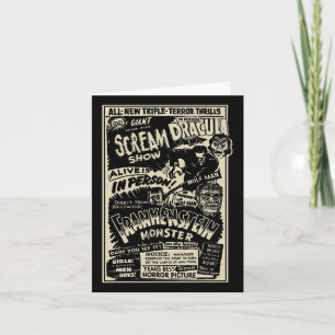 Horror Movie Monster Mummy Dracula Werewolf Franke Card