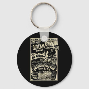 Horror Movie Monster Mummy Dracula Werewolf Key Ring