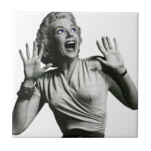 Horror Movie Screamer Ceramic Tile (Front)