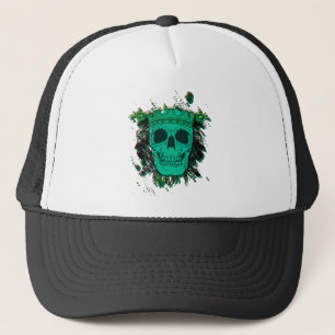 Horror movie skull trucker hat