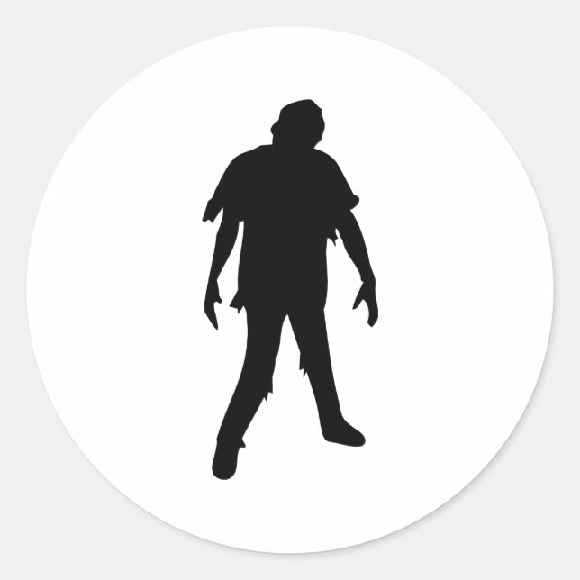 Horror Movie Zombie Dead Death Classic Round Sticker (Front)