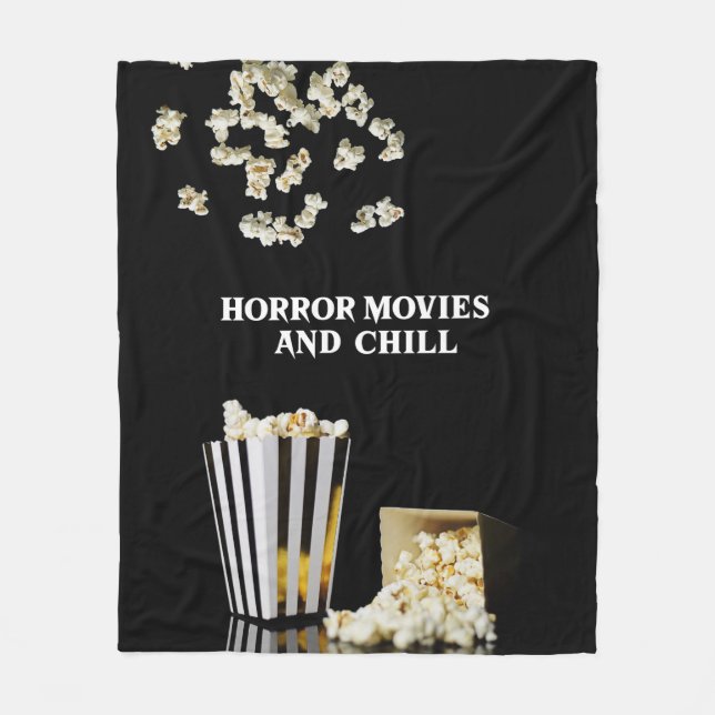 Horror Movies and Chill | Fleece Goth Blanket (Front)