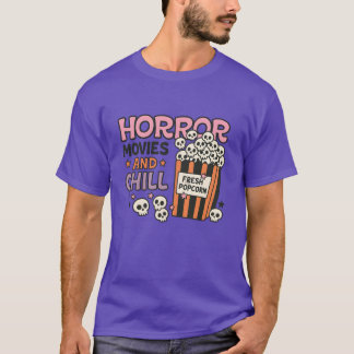 Horror Movies and Chill Popcorn Design boy T-Shirt