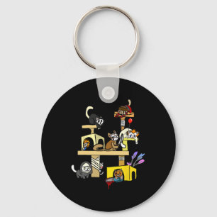 Horror Movies Cat Gifts For Cat Lovers Halloween C Key Ring