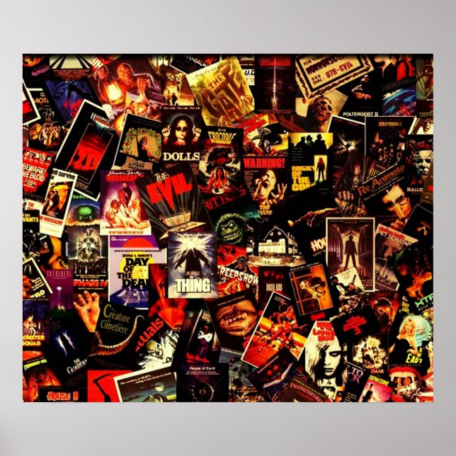Horror Movies Collage Poster (Front)