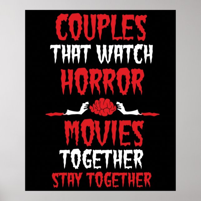 Horror Movies Couple Gift Poster (Front)