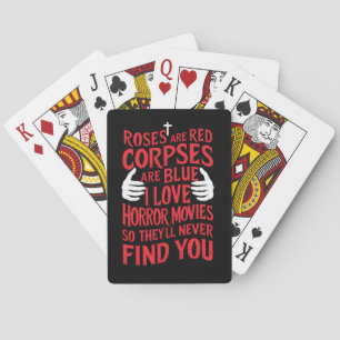 Horror Movies Lovers Halloween Scary Film  Playing Cards