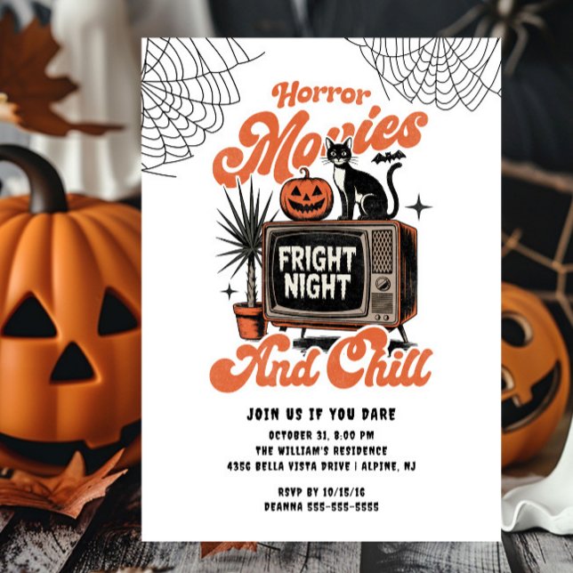 Horror Movies Night Party Invitation (Creator Uploaded)