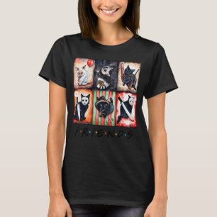 Horror Movies Pumpkin Spooky Black Cat Mum Hallowe T-Shirt