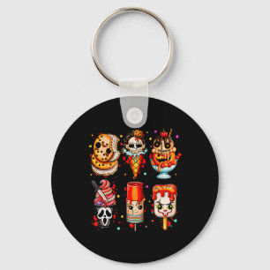 Horror Movies Summer Popsicle Halloween Ice Cream Key Ring
