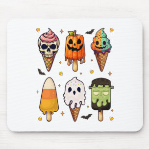 Horror Movies Summer Popsicle Halloween Ice Cream  Mouse Pad