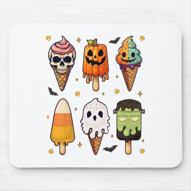 Horror Movies Summer Popsicle Halloween Ice Cream  Mouse Pad (Front)