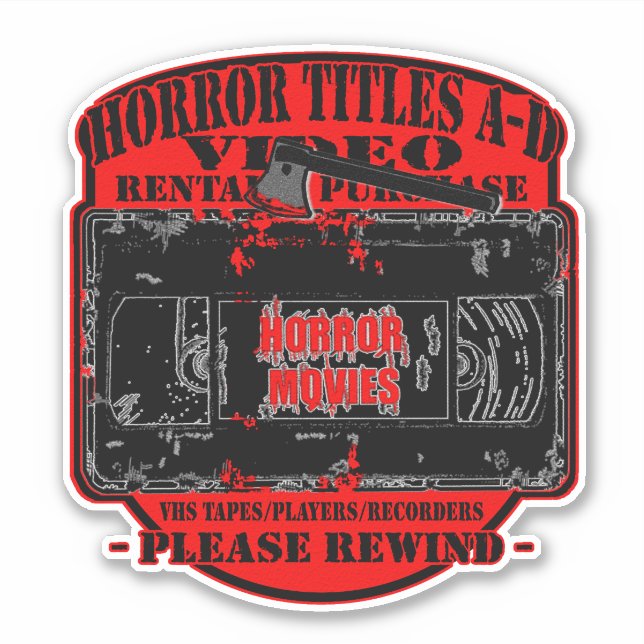 Horror Movies V.H.S Horror Titles A-D  R (Front)
