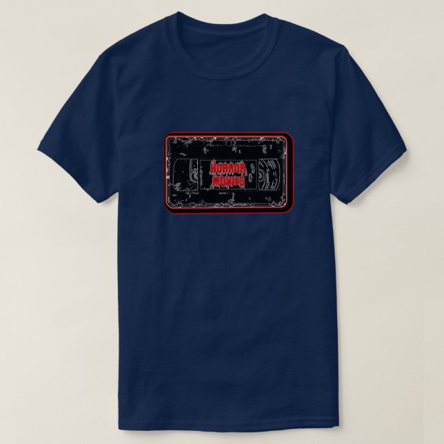 Horror Movies - Video Cassette Red Black T-Shirt (Design Front)