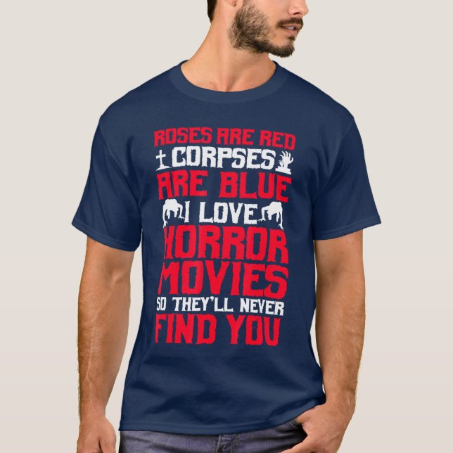 Horror Movieshriller Halloween Fans Scary Film Lov T-Shirt (Front)