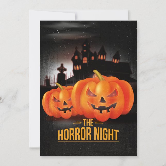 Horror Night Halloween Party Invitation (Front)