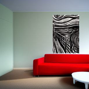 Horror on the bridge   AI Art Poster