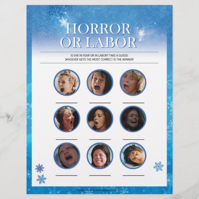 Horror Or Labor [Snowy Blue] Custom Letterhead (Front)