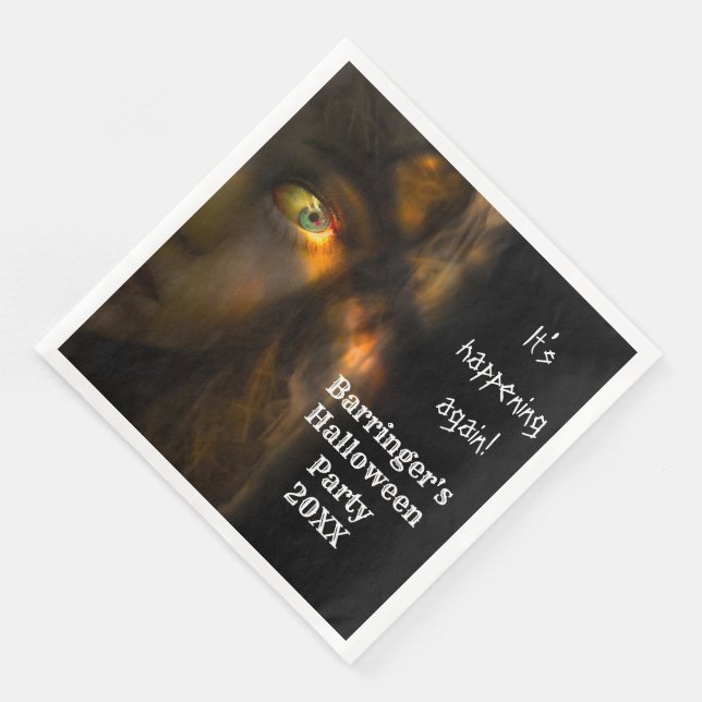 Horror Party Time Halloween Napkin (Corner)