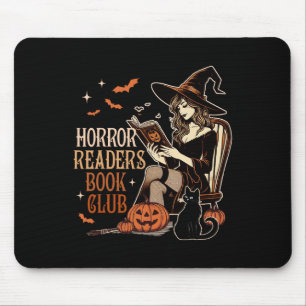 Horror Reading Spooky Vibes Bookish Horror Readers Mouse Pad