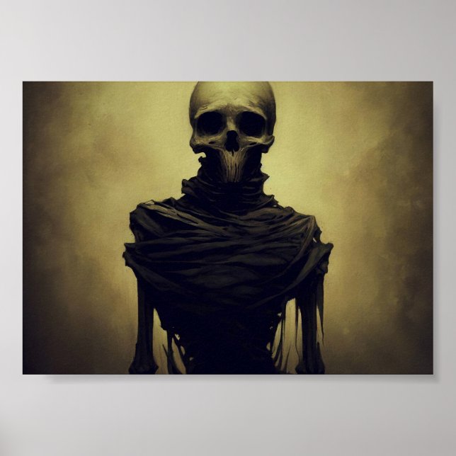Horror Skeleton Painting  Poster (Front)