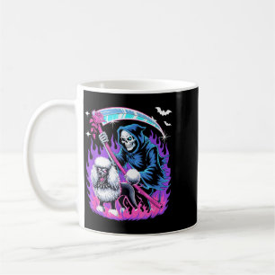 Horror Skeleton With Poodle Halloween Dog Lover Coffee Mug