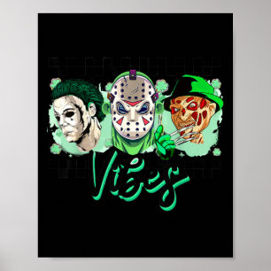 Horror St Patricks Day Lucky Vibes Horror Movie Poster