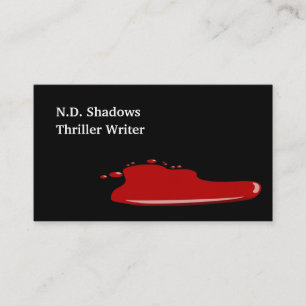 Horror Thriller Author Writer Business Cards Blood