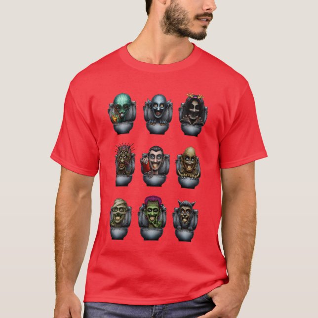Horror toilet Monster pack boy T-Shirt (Front)