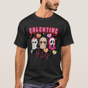 Horror valentines retro Valentineu2019s Day Valent T-Shirt